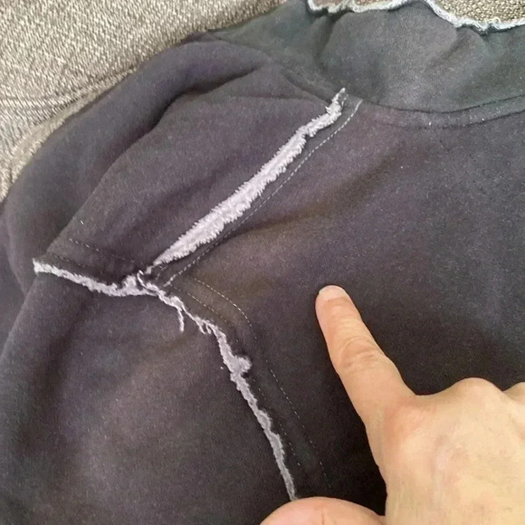 Industry zipper black & gray sweatshirt jacket - Picture 12 of 16